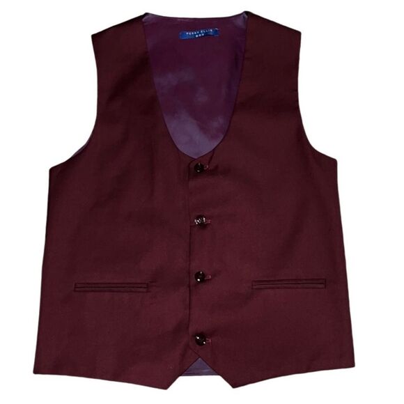 Perry Ellis Boys Solid 4-Pcs Suit Set - Picture 8 of 16